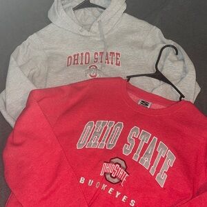 Stadium Athletics Red and Gray Sweatshirts